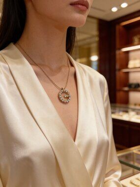 1980s Vintage Givenchy G Logo Necklace